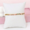 Pulseira 2 fios cravejado strass colorido - REF391