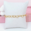 REF 393 - Pulseira folheada a ouro corações