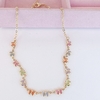 REF 415 - Choker folheado a ouro borboleta cristais colorido