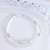 REF395 - Pulseira dupla prata fita/Corações