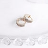 REF 447 - argolinhas cravejado strass folheado a ouro - comprar online