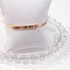 Pulseira folheada a ouro fita com navete zircônia - REF420
