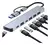 Hub 7 en 1 USB 3.0 y USB-C Gris Espacial - Alpine Tech