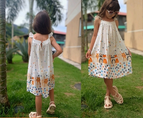 Vestido Alça Raposa Branco - comprar online