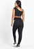 Calça Legging Preto Listra Branca Cropped Preto e Branco Conjunto | REF: LX201 - TopForma