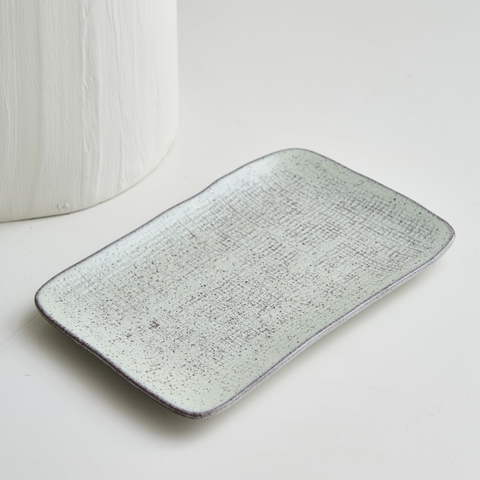 PLATO BANDEJA RECTANGULAR MENTA GRANIZO