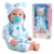 Boneca Bebê Diver New Born Brinquedo Brincando de Pijama Com Acessórios Divertoys Azul