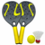Jogo Raquete Frescobol Badmington Tenis Praia Bolinha Peteca Kit Raquetes Bola Brinquedo Infantil na internet
