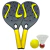 Jogo Raquete Frescobol Badmington Tenis Praia Bolinha Peteca Kit Raquetes Bola Brinquedo Infantil na internet