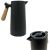 Garrafa Térmica Cabo de Madeira 1 Litro Jarra Wooden Handle Potty Bule Linha Mesa Preto na internet