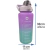 Garrafa De Águá Squeeze Esportiva Motivacional Colorida Canudo Adesivos Stickers 2 Litros Lilás (Roxo) - Loja Bela Oyá