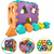 Cubo Didático Educativo Brinquedo Bloco de Montar Peças Encaixe Menino e Menina Kendy