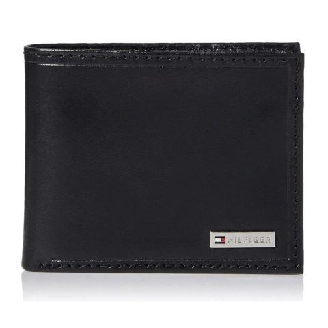 Carteira Tommy Hilfiger Masculina Bifold Couro Genuíno com RFID Protection 31tl130049 - Preto - comprar online