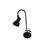 ABAJUR INDUSTRIAL DIRECIONAVEL TUBO CURVO COR PRETO E27 FIO PRETO