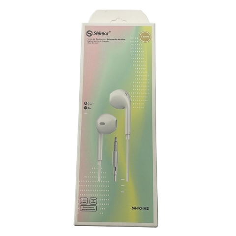 FONE DE OUVIDO COM MICROFONE BRANCO SHINKA SH-FO-M2