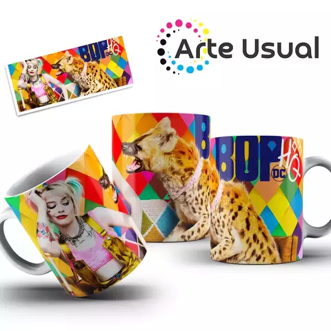 Caneca Arlequina com hiena