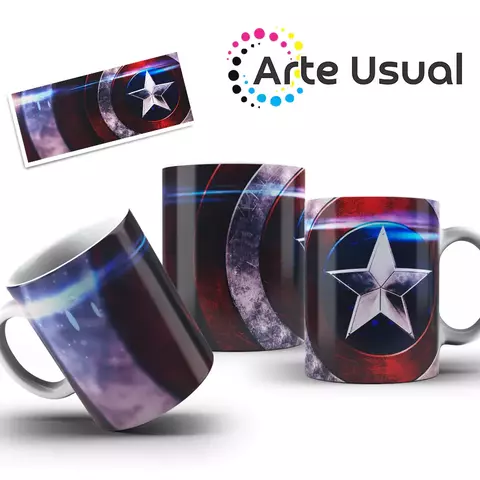 Caneca Capitão América - escudo