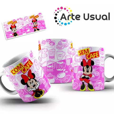 Caneca com e sem café Minie