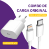 COMBO DE CARGA! Cargador 20w + Usb Tipo C a lightning (Carga rapida y segura) - comprar online