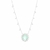 COLAR FUSION TURMALINA ZIRCONIA BRANCA OVAL