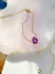 Pulseira Fusion Ametista Gota Bordada Banho de Ouro 18K regulavel na internet