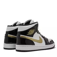 Air Jordan 1 Mid Black Gold Patent - Canela´s Shop
