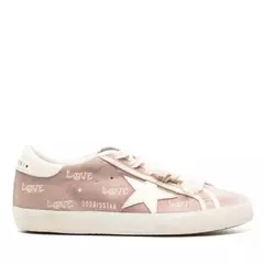 Golden Goose Super-star Rosa Talón Blanco (Parche Estrella Blanco) - comprar en línea