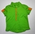Polo Verde Limão Detalhes Laranja Infantil Novo