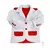 Blazer Infantil Branco com Vermelho Navy Novo