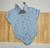 Body Social Azul bebê Corôas Brancas e Gravata Caqui Novo - comprar online