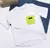 Camiseta T-shirt Branca Bolso Verde Zíper UTrends Novo