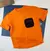 T-shirt Laranja Bolso Preto Zíper Utrends Novo