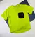 Camiseta T-shirt Verde Bolso Zíper UTrends Novo