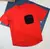 T-shirt Vermelha Bolso Preto Zíper Utrends Novo