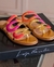 SANDÁLIA RASTEIRA SERPENTE MULTICOLOR DOURADO