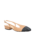 SCARPIN SLINGBACK COM SALTO BLOCO BAIXO EM COURO BEGE na internet