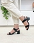 SANDÁLIA BRENDA DE SALTO ALTO NEOPRENE PRETO