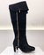 BOTA OVER THE KNEE EM CAMURÇA SALTO ALTO PRETO - comprar online