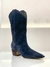 BOTA DE CANO MÉDIO COWBOY EM CAMURÇA AZUL NAVAL na internet