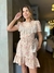 Vestido Curto Peplum Floral Vintage - comprar online