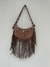Bolsa Couro Tipo Lua com Franjas e Zíper Boho - comprar online