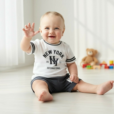 Conjunto New York Remera + Short Talles 2 y 5