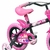 Bicicleta Aro 12 Infantil Track Arco Íris Preto com Rosa Fucsia - loja online