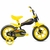 Bicicleta Aro 12 Infantil Tracktor Preto com Amarelo