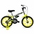 Bicicleta Aro 16 Infantil Track Dino Cromado com Verde Neon V-Brake com Rodinhas