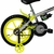Imagem do Bicicleta Aro 16 Infantil Track Dino Cromado com Verde Neon V-Brake com Rodinhas