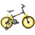 Bicicleta Aro 16 Infantil Track Dino Preto com Amarelo V-Brake com Rodinhas