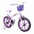 Bicicleta Aro 16 Infantil Track Pinky Branco com Lilás V-Brake com Rodinhas - comprar online