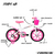Bicicleta Aro 16 Infantil Track Pinky Branco com Rosa V-Brake com Rodinhas - loja online