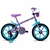 Bicicleta Aro 16 Infantil Track Pinky Lilás com Azul V-Brake com Rodinhas